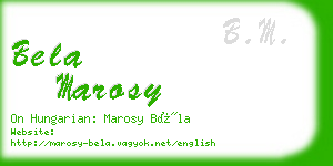 bela marosy business card